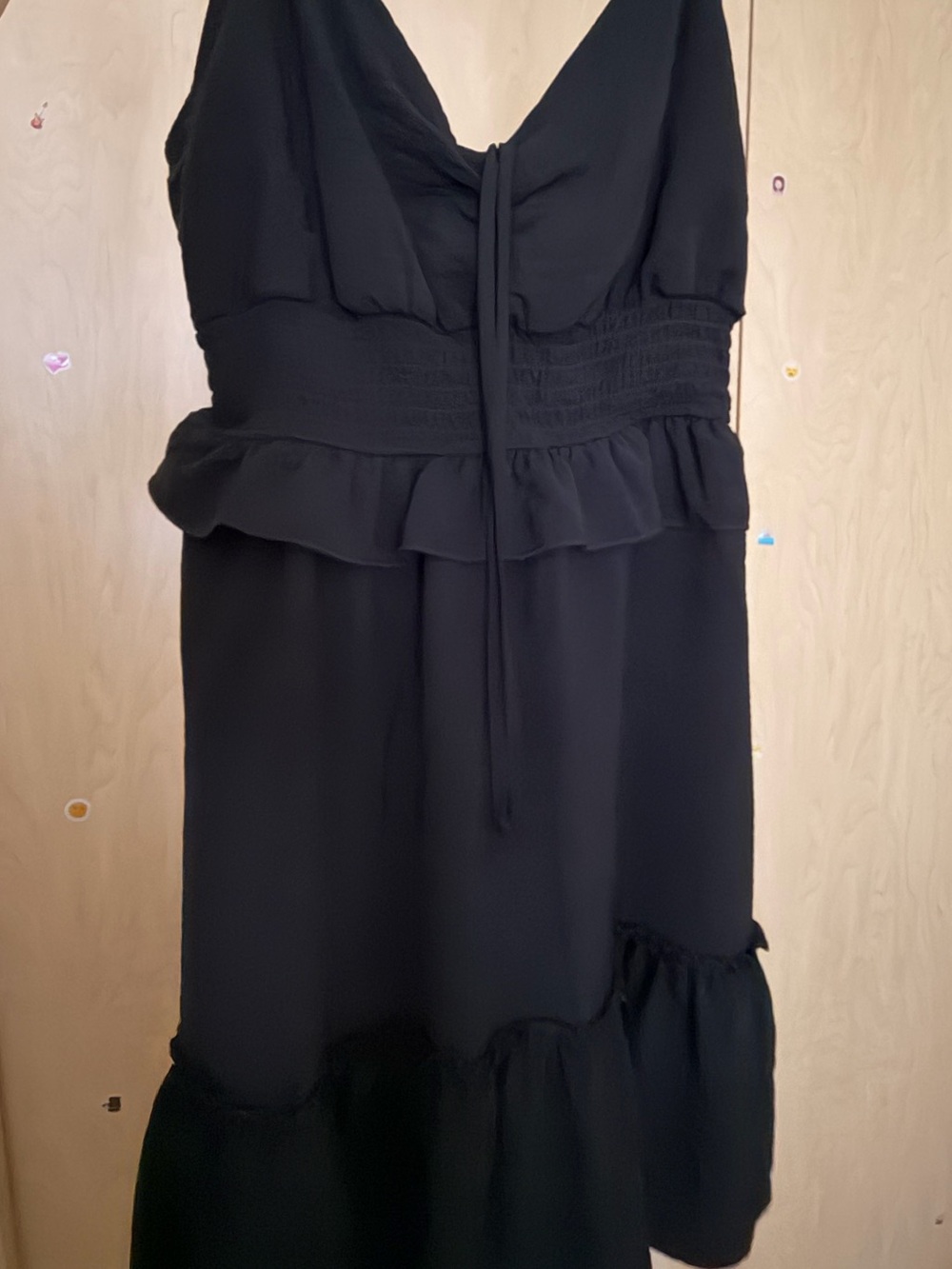 Black Ruffled Summer Dress
